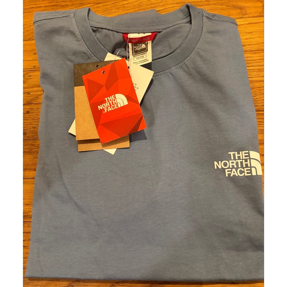 The North Face Men’s 2XL Blue Graphic Logo T-Shirt NWT Outdoor Casual Tee